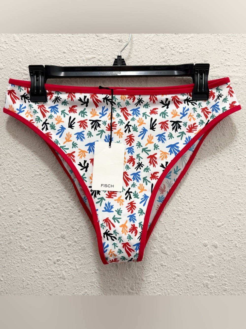 FISCH Eden Bikini Bottoms in Henri Coral NWT XL